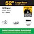 Seasons Willard 52" Matte Black Indoor/Outdoor Ceiling Fan With Light and Reversible Matte Black/Brown Oak Blades (5-Blade)