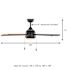 Seasons Willard 52" Matte Black Indoor/Outdoor Ceiling Fan With Light and Reversible Matte Black/Brown Oak Blades (5-Blade)