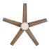 Seasons Vega 44" Matte White Indoor/Outdoor Ceiling Fan With Light and Reversible Matte White/Natural Oak Blades (5-Blade)