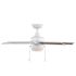 Seasons Vega 44" Matte White Indoor/Outdoor Ceiling Fan With Light and Reversible Matte White/Natural Oak Blades (5-Blade)