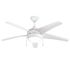 Seasons Bryza 52" Matte White Indoor/Outdoor Ceiling Fan With Light and Matte White Blades (5-Blade)