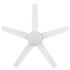 Seasons Bryza 52" Matte White Indoor/Outdoor Ceiling Fan With Light and Matte White Blades (5-Blade)