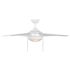 Seasons Bryza 52" Matte White Indoor/Outdoor Ceiling Fan With Light and Matte White Blades (5-Blade)