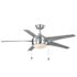 Seasons Bryza 52" Brushed Nickel Indoor/Outdoor Ceiling Fan With Light and Silver Blades (5-Blade)