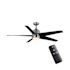 Seasons Vega 54" Brushed Nickel Remote Controlled Indoor/Outdoor Ceiling Fan With Light And Matte Black (5-Blade)
