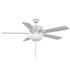 Seasons Rexburg 52" Matte White Indoor Ceiling Fan With Light And Reversible Matte White /Natural Oak (5-Blade)