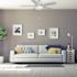 Seasons Rexburg 52" Matte White Indoor Ceiling Fan With Light and Reversible Matte White/Natural Oak Blades (5-Blade)