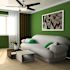 Seasons Bryza 44" Brushed Nickel Indoor Ceiling Fan With Light and Matte Black Blades (5-Blade)