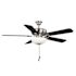 Seasons Rexburg 52" Brushed Nickel Indoor Ceiling Fan With Light and Reversible Gray Wash/Espresso Blades (5-Blade)