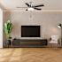 Seasons Rexburg 52" Brushed Nickel Indoor Ceiling Fan With Light and Reversible Gray Wash/Espresso Blades (5-Blade)