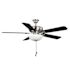 Seasons Rexburg 52" Brushed Nickel Indoor Ceiling Fan With Light and Reversible Gray Wash/Espresso Blades (5-Blade)