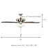 Seasons Rexburg 52" Brushed Nickel Indoor Ceiling Fan With Light and Reversible Gray Wash/Espresso Blades (5-Blade)