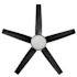 Seasons Bryza 52" Brushed Nickel Indoor/Outdoor Ceiling Fan With Light and Matte Black Blades (5-Blade)
