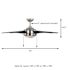 Seasons Bryza 52" Brushed Nickel Indoor/Outdoor Ceiling Fan With Light and Matte Black Blades (5-Blade)