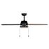 Seasons Searcy 52" Matte Black Indoor Ceiling Fan With Light and Reversible Matte Black/Natural Oak Blades (3-Blade)