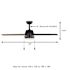 Seasons Searcy 52" Matte Black Indoor Ceiling Fan With Light and Reversible Matte Black/Natural Oak Blades (3-Blade)