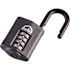 Squire Locks Weathershield Combination Padlock, 4 Wheel, Open Shackle, 40mm