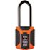 Squire Locks All Terrain Combination Padlock, 4 Wheel, Open Shackle, Orange