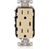 Leviton 15a Decora Tamper-Resistant Receptacle With 30w Dual USB Type C/c, Ivory
