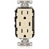 Leviton 15a Decora Tamper-Resist Receptacle With 30w USB Type C/c, Light Almond