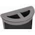 Rubbermaid Commercial Deco 11.5 Gal Half Round Dual Stream Pearl Gray/umbra Gray