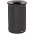 Rubbermaid Commercial Deco Indoor Trash Can 23 Gal Round Jet Black Metallic