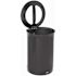 Rubbermaid Commercial Deco Indoor 23 Gal Round Dual Stream Jet Black Metallic