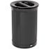 Rubbermaid Commercial Deco Indoor 23 Gal Round Dual Stream Jet Black Metallic
