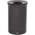 Rubbermaid Commercial Deco Indoor Trash Can 33 Gal Round Jet Black Metallic