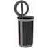 Rubbermaid Commercial Deco Indoor 33 Gal Round Dual Stream Jet Blk Metallic