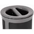 Rubbermaid Commercial Deco Indoor 33 Gal Round Dual Stream Jet Blk Metallic