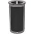 Rubbermaid Commercial Deco Indoor 33 Gal Round Dual Stream Jet Blk Metallic