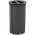Rubbermaid Commercial Deco Indoor 33 Gal Round Dual Stream Jet Black Metallic