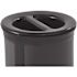 Rubbermaid Commercial Deco Indoor 33 Gal Round Dual Stream Jet Black Metallic