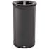 Rubbermaid Commercial Deco Indoor 33 Gal Round Dual Stream Jet Black Metallic