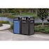 Rubbermaid Commercial Tailor Deco Outdoor Trash Can Metal Frame 51 Gal Black