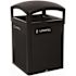 Rubbermaid Commercial Decorative Plastic Landfill Insert Panels Black Case Of 4