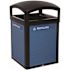 Rubbermaid Commercial Deco Plastic Mixed Recycle Insert Panels Blue Case Of 4