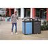 Rubbermaid Commercial Deco Plastic Mixed Recycle Insert Panels L Blue Case Of 4