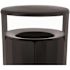 Rubbermaid Commercial Resist Round Outdoor 33 Gal Textured Black/black Gloss