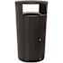 Rubbermaid Commercial Resist Round Outdoor 33 Gal Textured Black/black Gloss