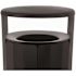 Rubbermaid Commercial Resist Round Outdoor 45 Gal Textured Black/black Gloss