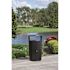 Rubbermaid Commercial Resist Round Outdoor 45 Gal Textured Black/black Gloss
