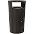 Rubbermaid Commercial Resist Round Outdoor 45 Gal Textured Black/black Gloss
