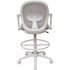 Boss Office Products White Frame Gray Fabric Draft Height Ergo Chair-Flip Up Arm