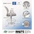Boss Office Products White Frame Gray Fabric Draft Height Ergo Chair-Flip Up Arm