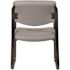 Boss Office Products Black Metal Frame Guest Chair With Gray Vinyl Cushions