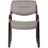 Boss Office Products Black Metal Frame Guest Chair With Gray Vinyl Cushions