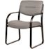 Boss Office Products Black Metal Frame Guest Chair With Gray Vinyl Cushions