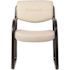 Boss Office Products Black Tubular Steel Frame Guest Chair-Beige Vinyl Cushions